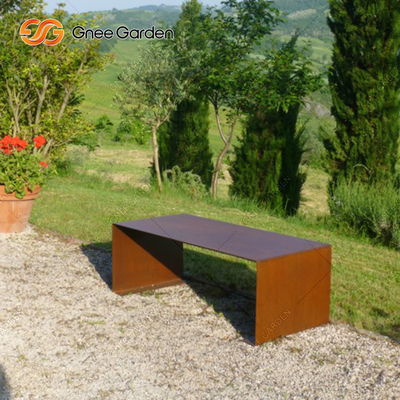 banc en acier de Corten de mobilier métallique extérieur de 1800mmx510mm pour les espaces publics