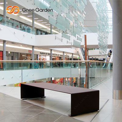 banc en acier de Corten de mobilier métallique extérieur de 1800mmx510mm pour les espaces publics