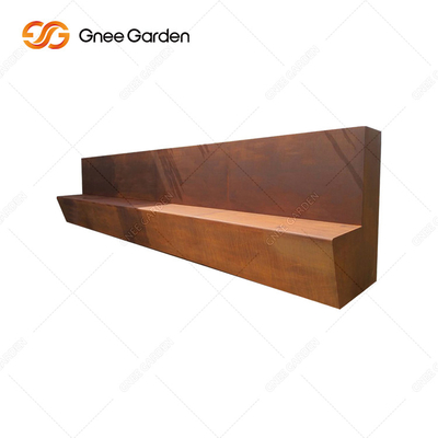 Banc de parc en métal de Rusty Red Outdoor Metal Furniture d'accueil d'ODM d'OEM