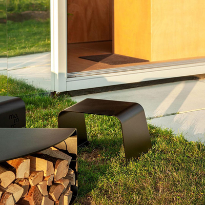 Le feu en bois Pit Table With Chairs de support de Corten de bois de chauffage de mobilier métallique extérieur en acier rond de stockage