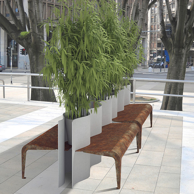 Banc extérieur élégant personnalisable de jardin en métal de mobilier métallique