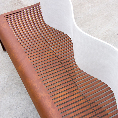 Banc extérieur élégant personnalisable de jardin en métal de mobilier métallique