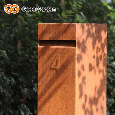 Fonction multi rouillée en acier de mobilier métallique de Corten de colis de boîte en acier extérieure de baisse