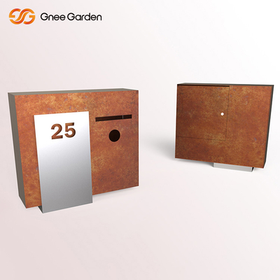 Conception antique en acier extérieure antirouille 1000*800mm de boîte de lettre de Corten