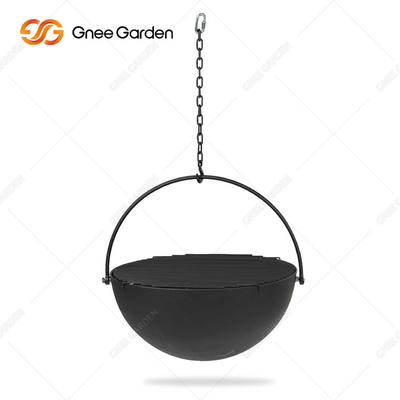 BBQ Fire Bowl Corten Steel avec anneau de gril Camping en plein air