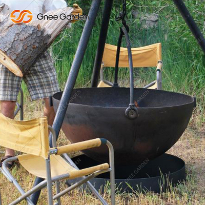 Puits en acier extérieur 1000mm du feu d'hémisphère de Corten pour le camping extérieur