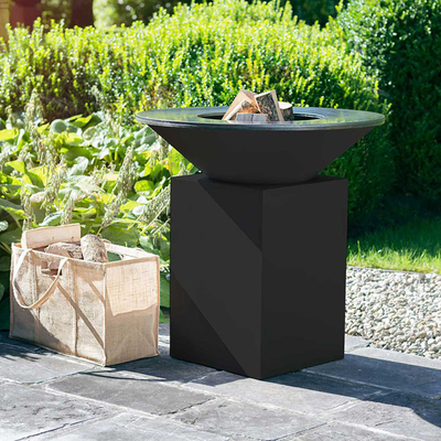 BBQ Fire Bowl Corten Steel avec anneau de gril Camping en plein air