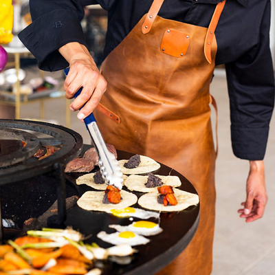 Camping extérieur décoratif de gril de BBQ d'acier de Corten de place de taille faite sur commande