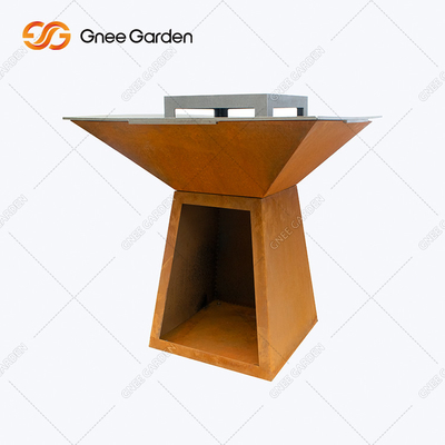 Personnalisez le barbecue extérieur de foyer de gril de table de cuisson en acier Corten
