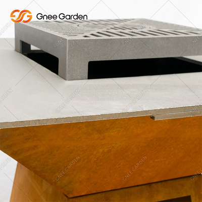 le feu en acier mobile épais Pit Customized Size de barbecue de 3mm Corten