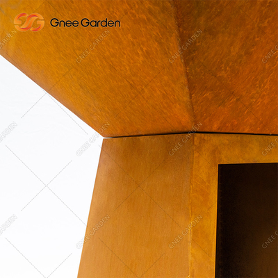 Le feu en acier Pit Grill Trapezoid Shaped Outdoor de BARBECUE de Corten faisant cuire des grils pour le jardin