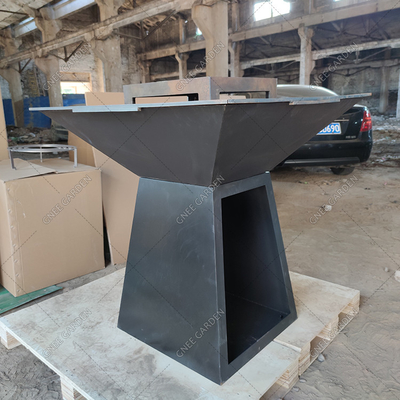 Le feu en acier Pit Grill Trapezoid Shaped Outdoor de BARBECUE de Corten faisant cuire des grils pour le jardin