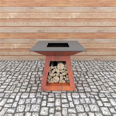 le feu en acier mobile épais Pit Customized Size de barbecue de 3mm Corten