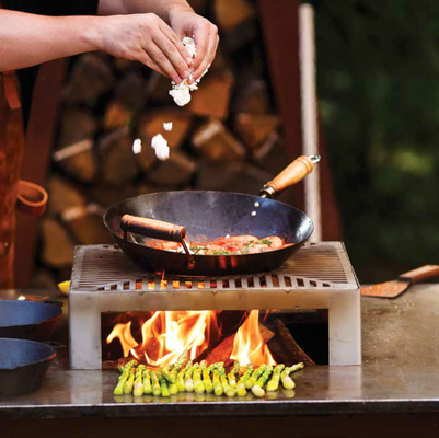 Multifonctionnel extérieur de grande taille de gril de BBQ de Teppanyaki de jardin avec le rebord de cuisson