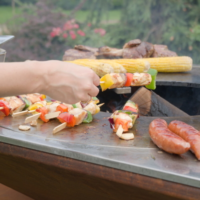 Gril extérieur en acier de BBQ de foyer extérieur en acier de Corten brûlant pour le pique-nique campant