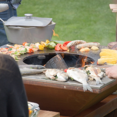 Foyer en acier pré rouillé de Corten pour la cuisson extérieure de BBQ