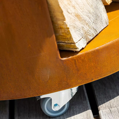Jardin extérieur Bbq Cuisine Grill Corten Barbecue en acier au bois