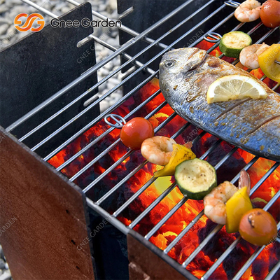 charbon de bois en acier carré de gril de BARBECUE de 1200mm Corten brûlant décoratif