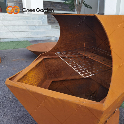 Gril en acier extérieur de Pit Barbecue Grill Bbq Brazier du feu en métal de Corten