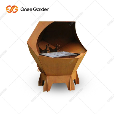 Grilles de barbecue en acier Corten pour barbecue en plein air
