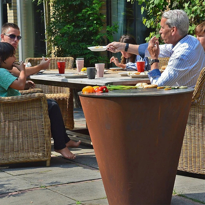 Grilles de barbecue en acier Corten pour barbecue en plein air