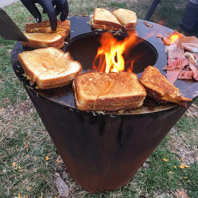 Bois de chauffage brûlant le gril supérieur de fourneau extérieur en acier de Corten pour le camping de jardin