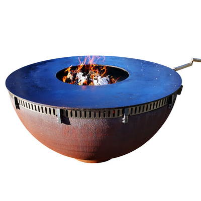 Acier portatif de Corten de fosse de feu de joie de double couche pour brûler le BBQ de camping