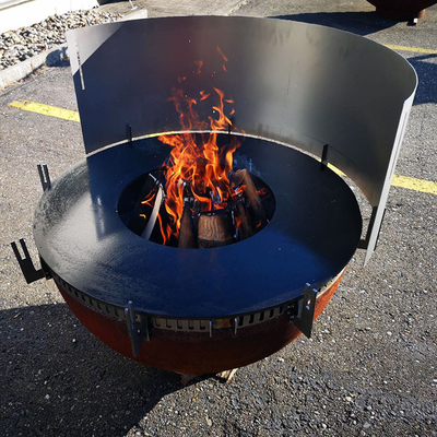 Acier portatif de Corten de fosse de feu de joie de double couche pour brûler le BBQ de camping