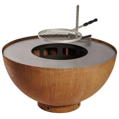 Puits antique 31,5&quot; de BARBECUE de Pit Rust du feu de jardin en acier de Corten