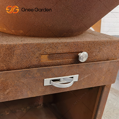Le feu antique résistant à cuire extérieur Pit Corten Metal Barbecue de gril de BARBECUE