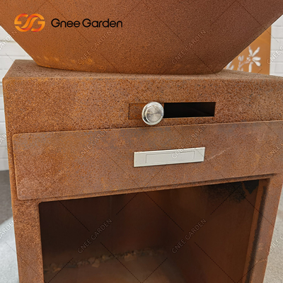 Le feu antique résistant à cuire extérieur Pit Corten Metal Barbecue de gril de BARBECUE