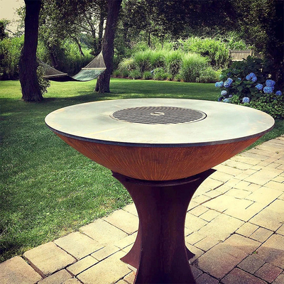 grils à cuire extérieurs en acier de 1000mm Corten avec la base détachable
