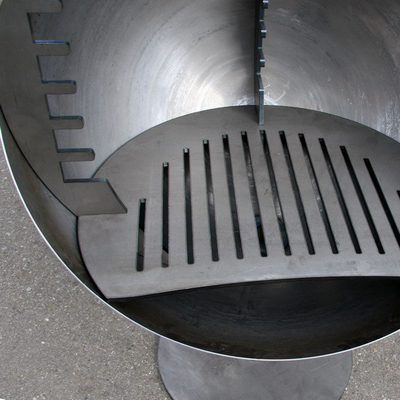 Taille ajustable protégeant du vent de Pit Grill 110cm du feu de jardin de Gnee pour le barbecue