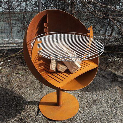 Taille ajustable protégeant du vent de Pit Grill 110cm du feu de jardin de Gnee pour le barbecue