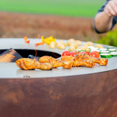 Puits antique 31,5&quot; de BARBECUE de Pit Rust du feu de jardin en acier de Corten