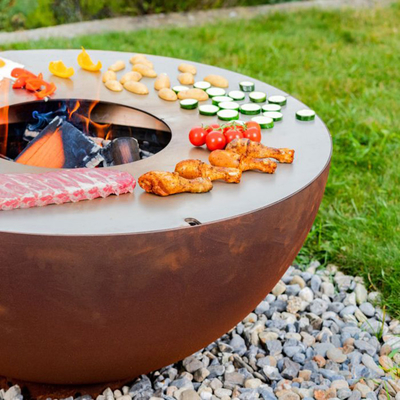 Puits antique 31,5&quot; de BARBECUE de Pit Rust du feu de jardin en acier de Corten