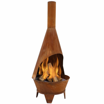 Taille faite sur commande en acier décorative de foyers de trésor de jardin de Corten
