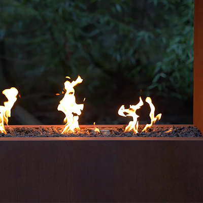 Puits brûlant du feu en bois en acier résistant de conception simple 72 pouces