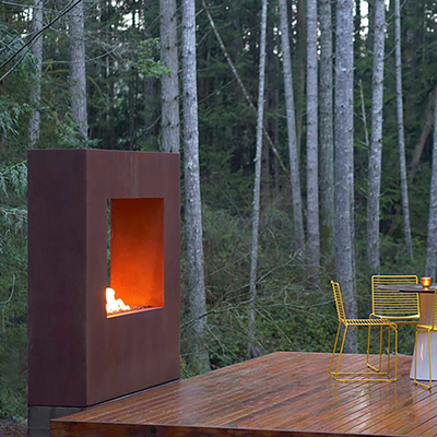 Puits brûlant du feu en bois en acier résistant de conception simple 72 pouces