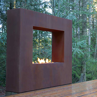 Puits brûlant du feu en bois en acier résistant de conception simple 72 pouces