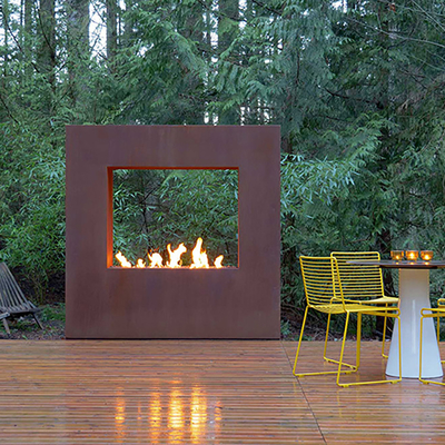 Puits brûlant du feu en bois en acier résistant de conception simple 72 pouces