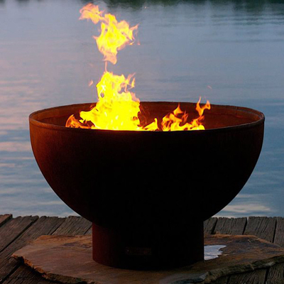 Le feu rond en acier brûlant en bois Pit For Outdoor Camping de Corten