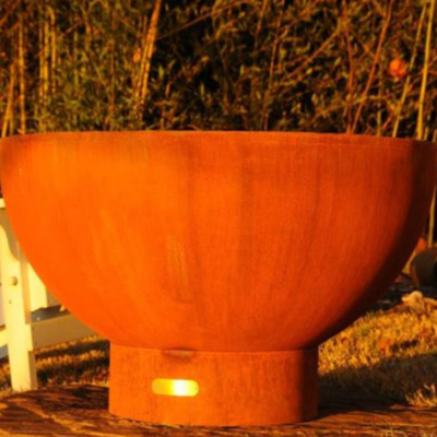 Le feu rond en acier brûlant en bois Pit For Outdoor Camping de Corten
