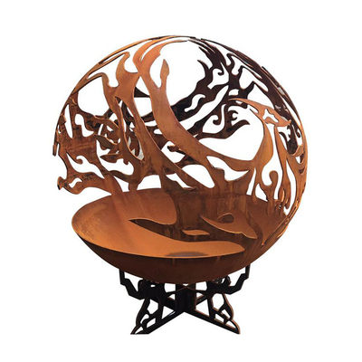Le feu d'acier de modèle de Phoenix Pit Outdoor Patio Corten Sphere Firepit pour le chauffage de jardin