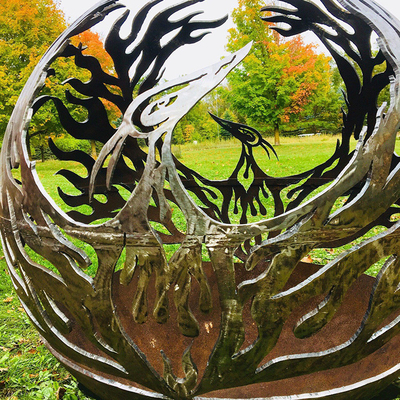 Le feu d'acier de modèle de Phoenix Pit Outdoor Patio Corten Sphere Firepit pour le chauffage de jardin