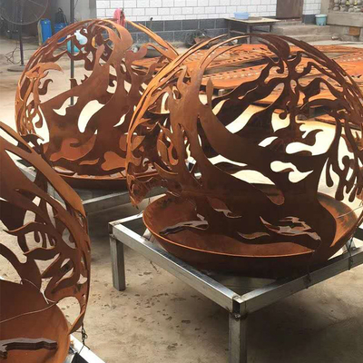 Le feu d'acier de modèle de Phoenix Pit Outdoor Patio Corten Sphere Firepit pour le chauffage de jardin