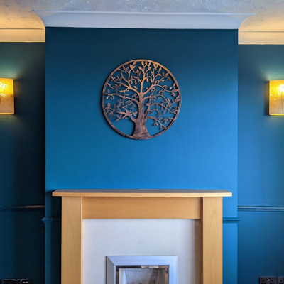 Arbre en bronze de 61,5 cm de mur Art For Home de jardin en métal de vie