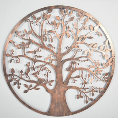 Arbre en bronze de 61,5 cm de mur Art For Home de jardin en métal de vie