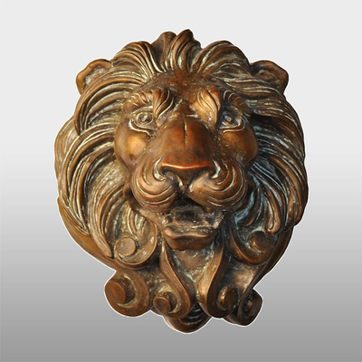 La taille de 18 pouces s'est rouillée fer de Lion Face Sculpture Unique Cast
