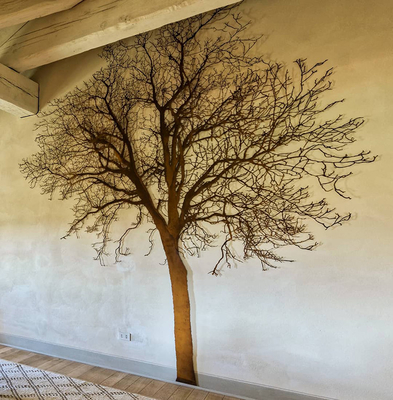 L'acier de Corten s'est rouillé arbre extérieur réaliste en métal sculptent décoratif